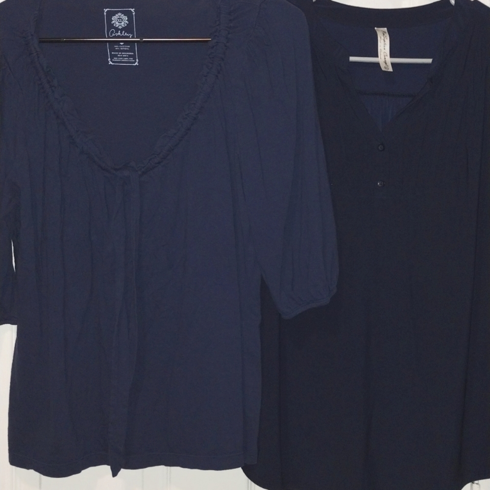 2Dark blue XL tops